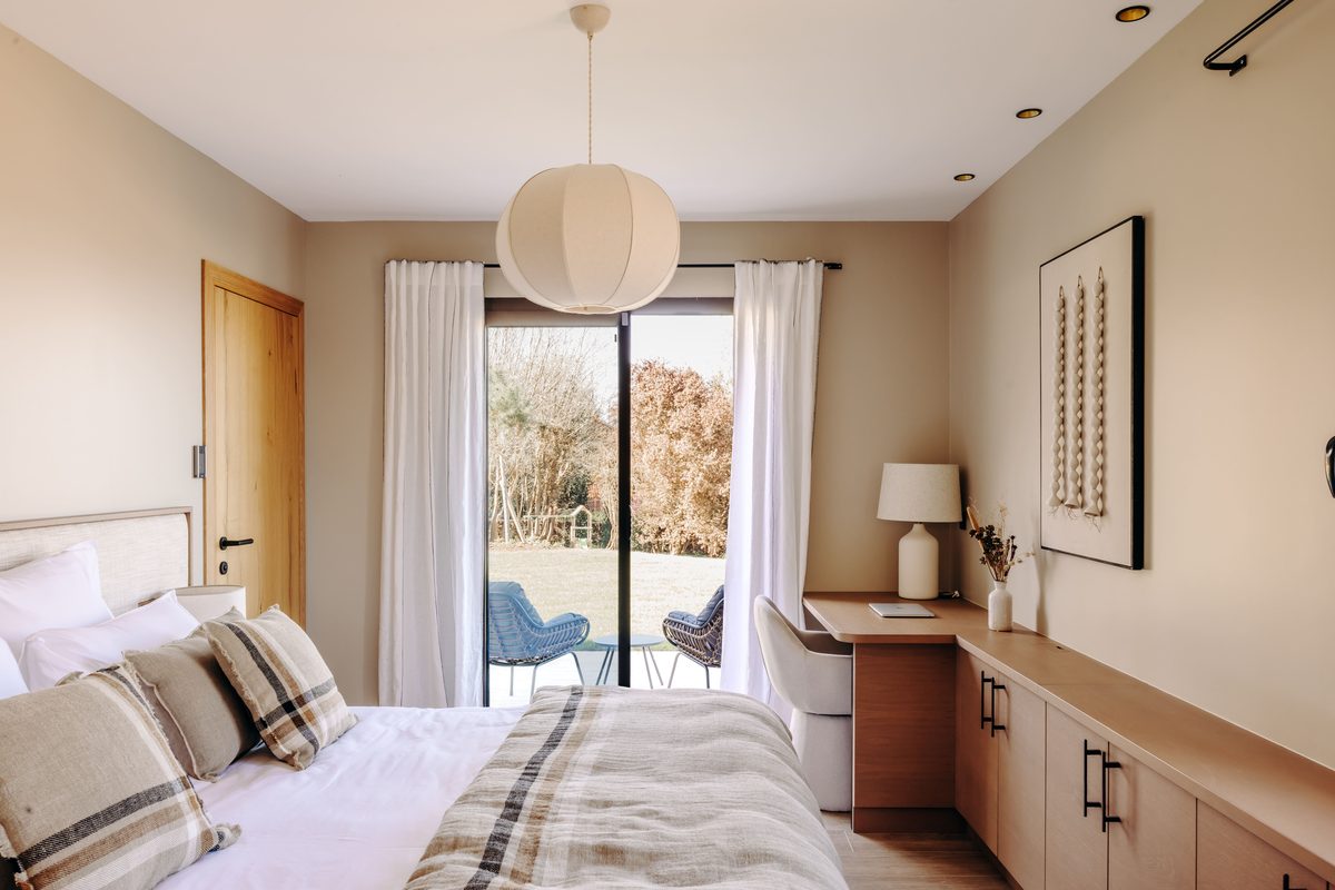Suite 1 and its French window onto the terrace